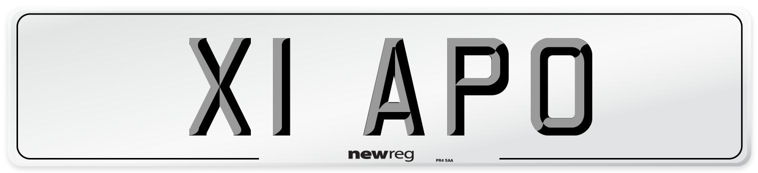 X1 APO Number Plate from New Reg